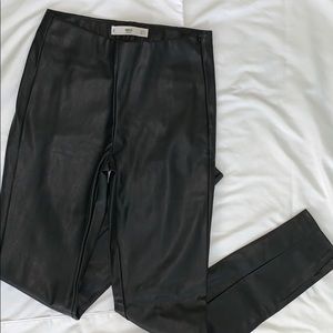 MANGO faux leather pants